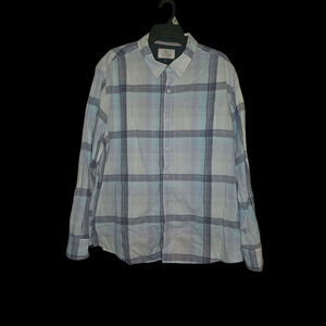 Flag & Anthem Men's striped‎ button down shirt size XXL 2X casual striped top
